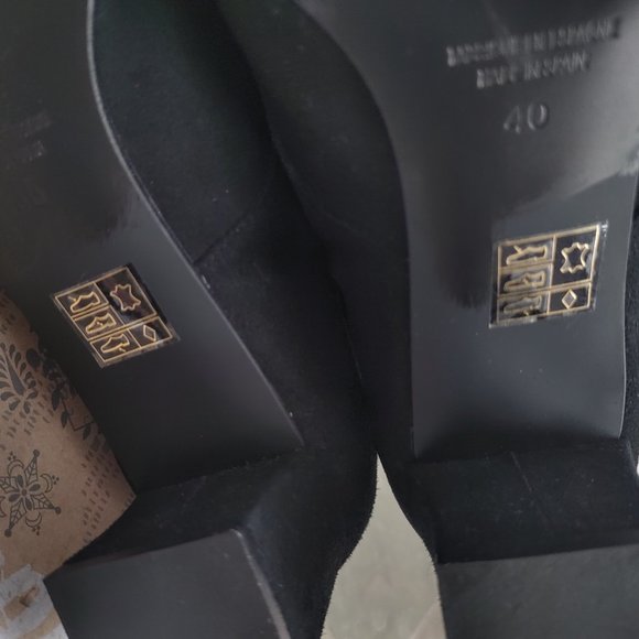 Free People Black Suede Dacile Lace Up Boot - Picture 6 of 8